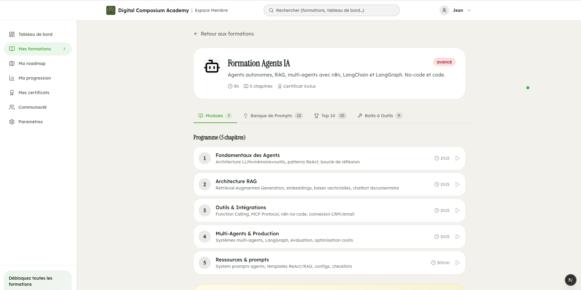 Formation IA Agents IA - module