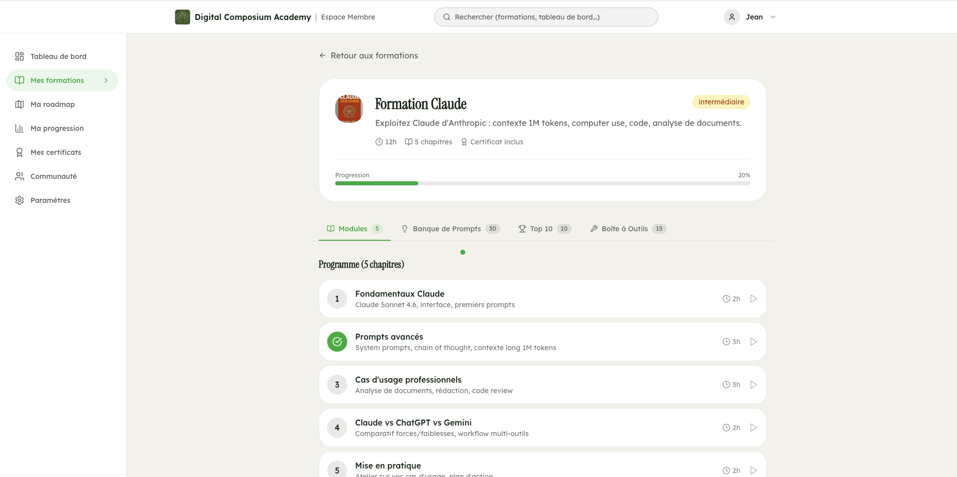 Formation IA Claude - module