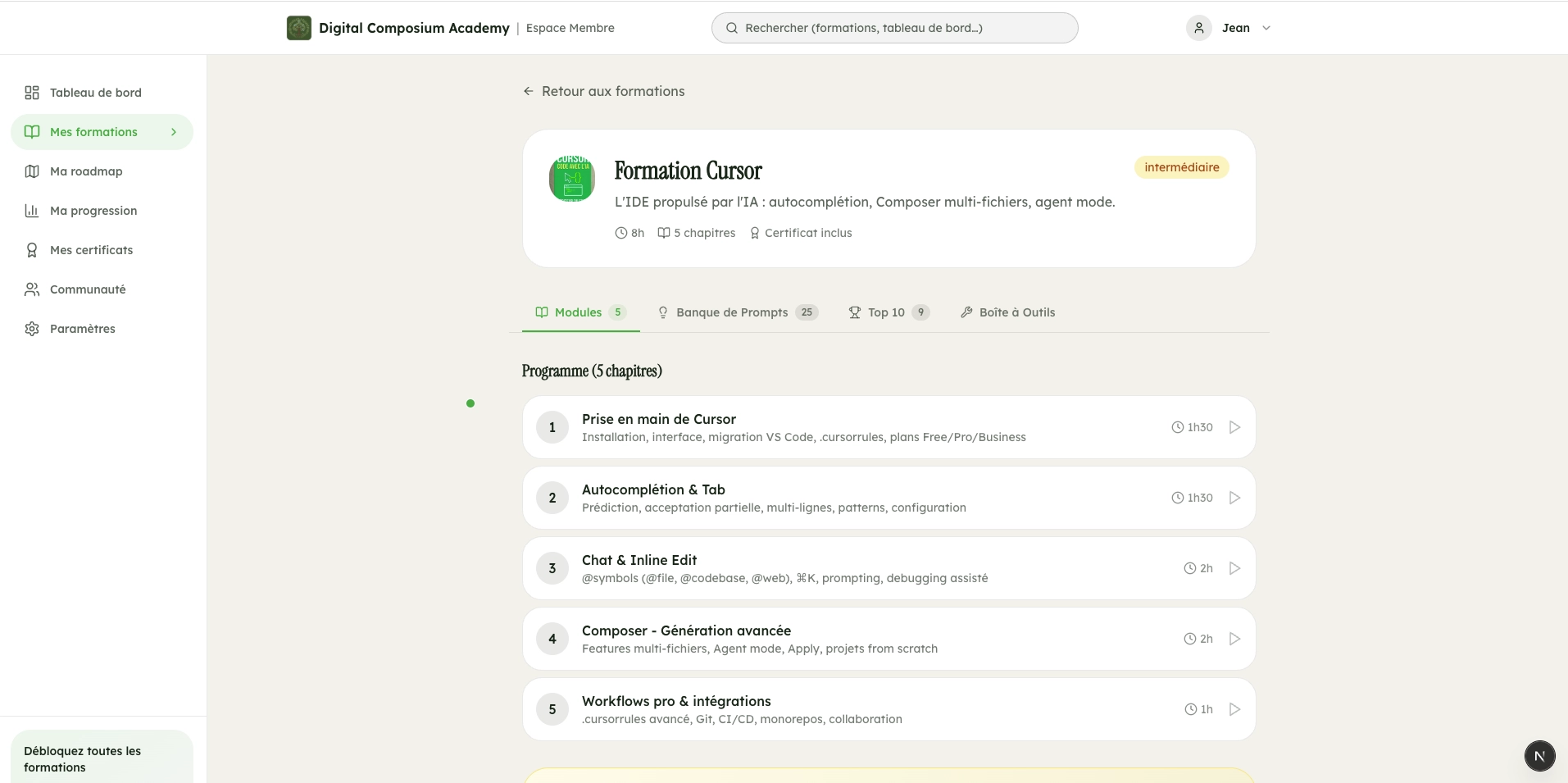 Formation IA Cursor - module