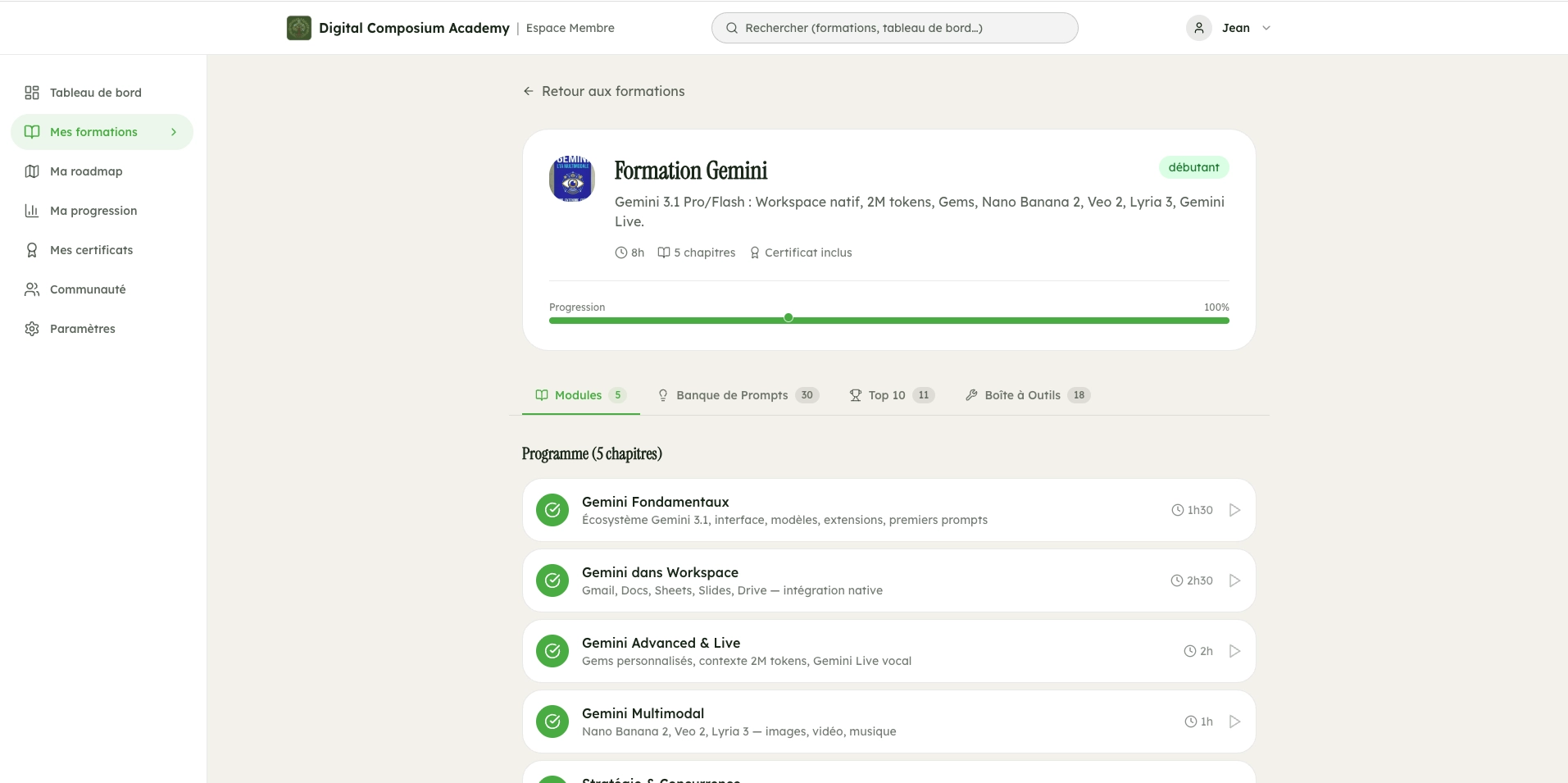Formation IA Gemini - module