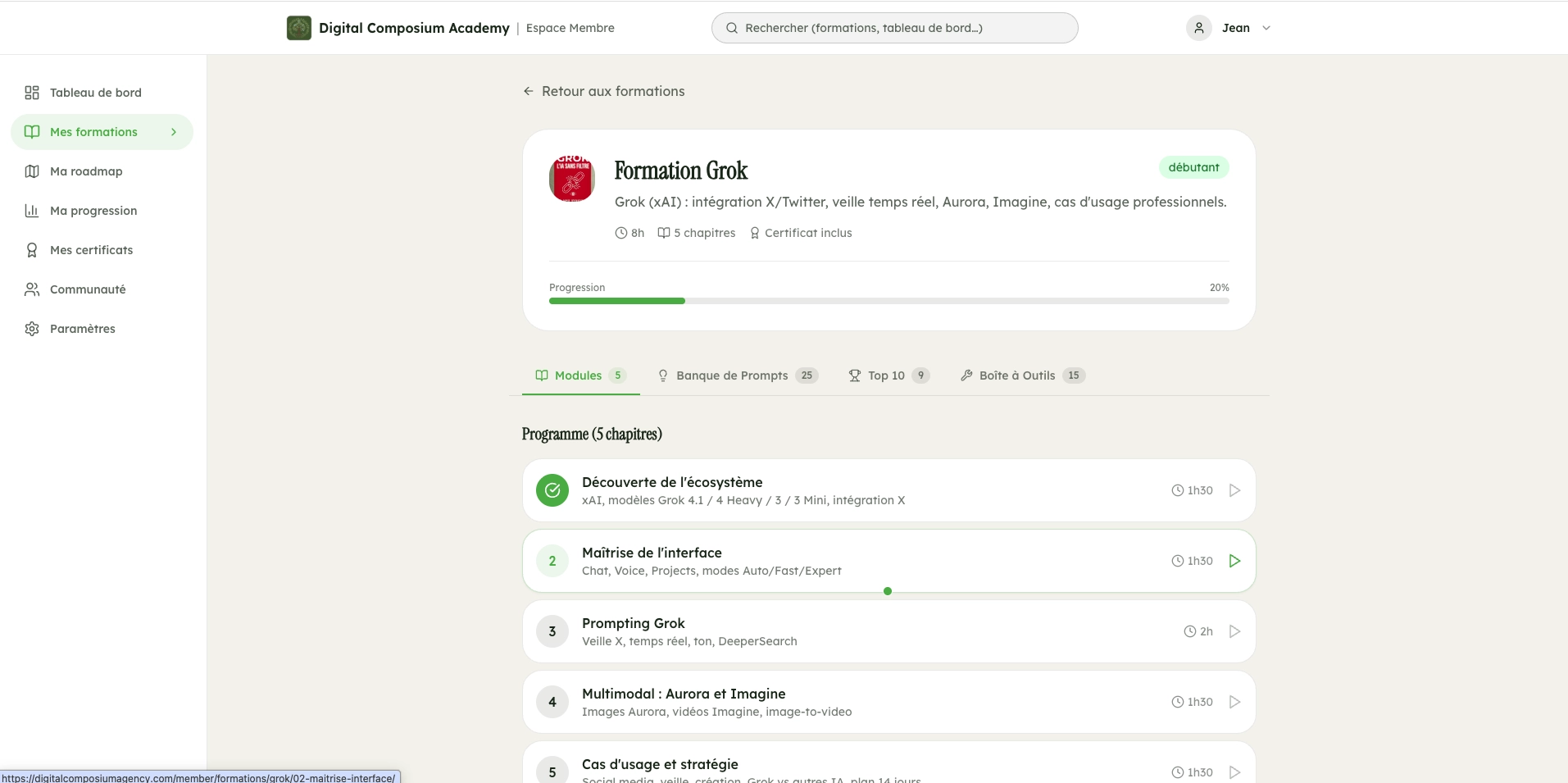 Formation IA Grok - module