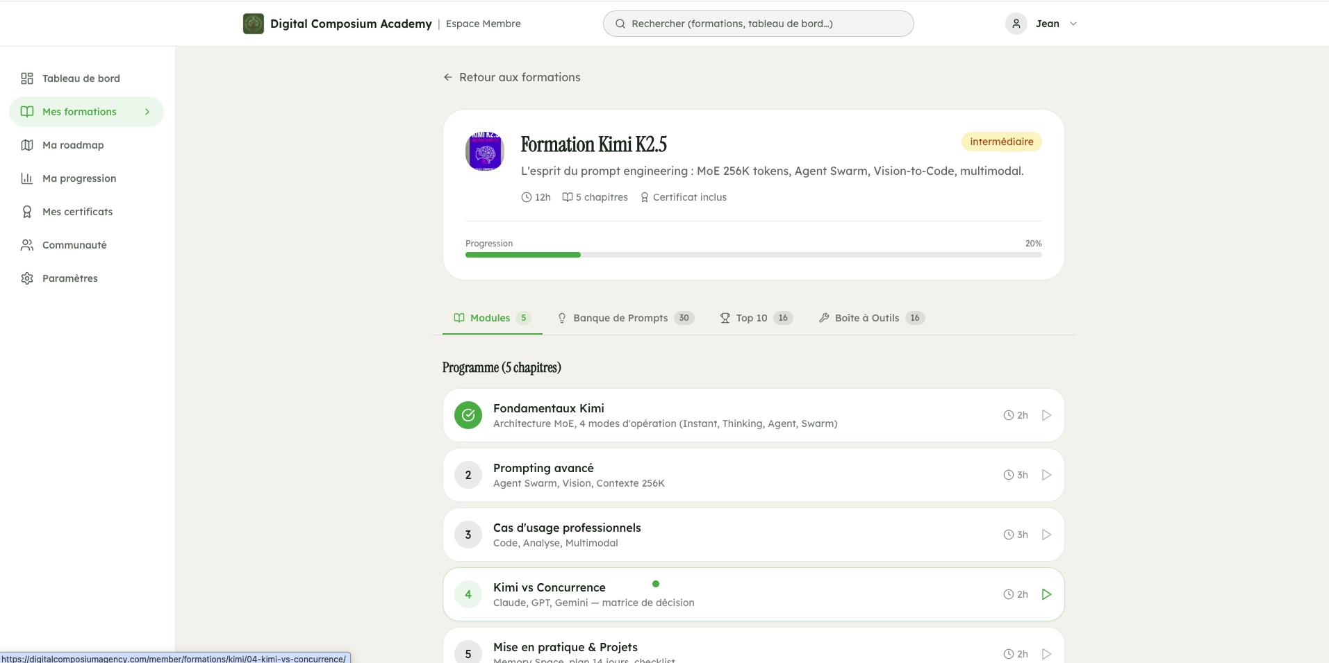 Formation IA Kimi - module