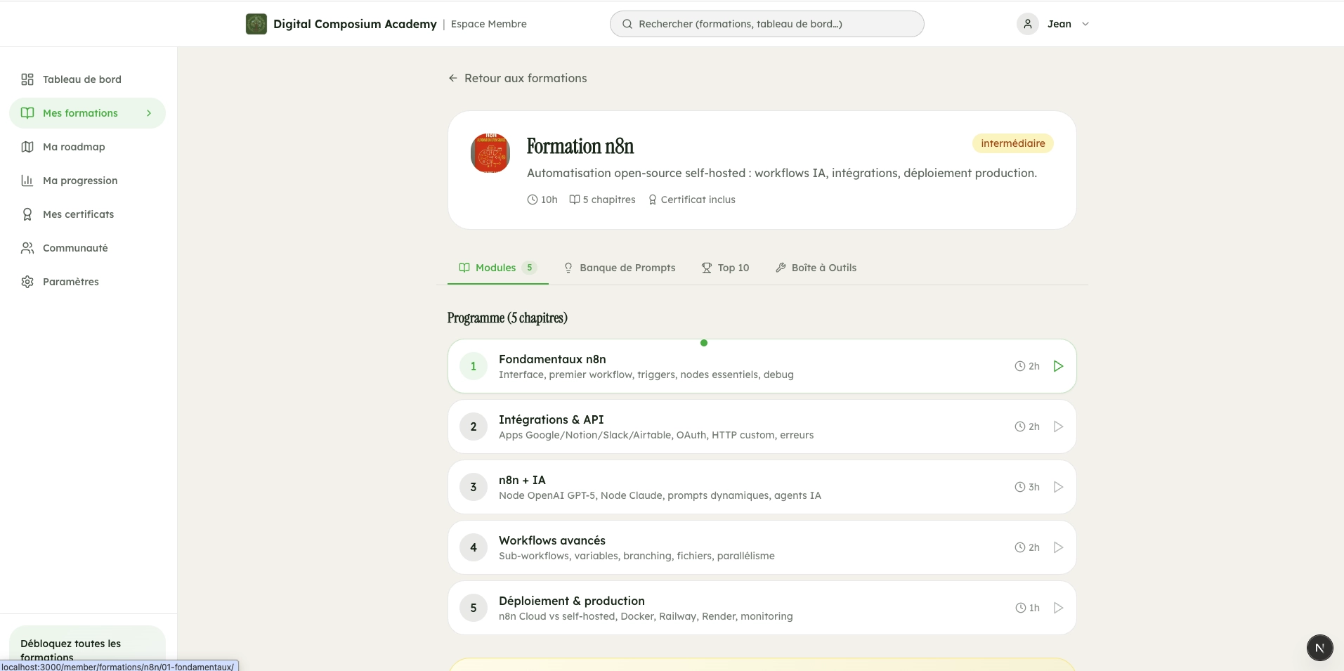Formation IA n8n - module