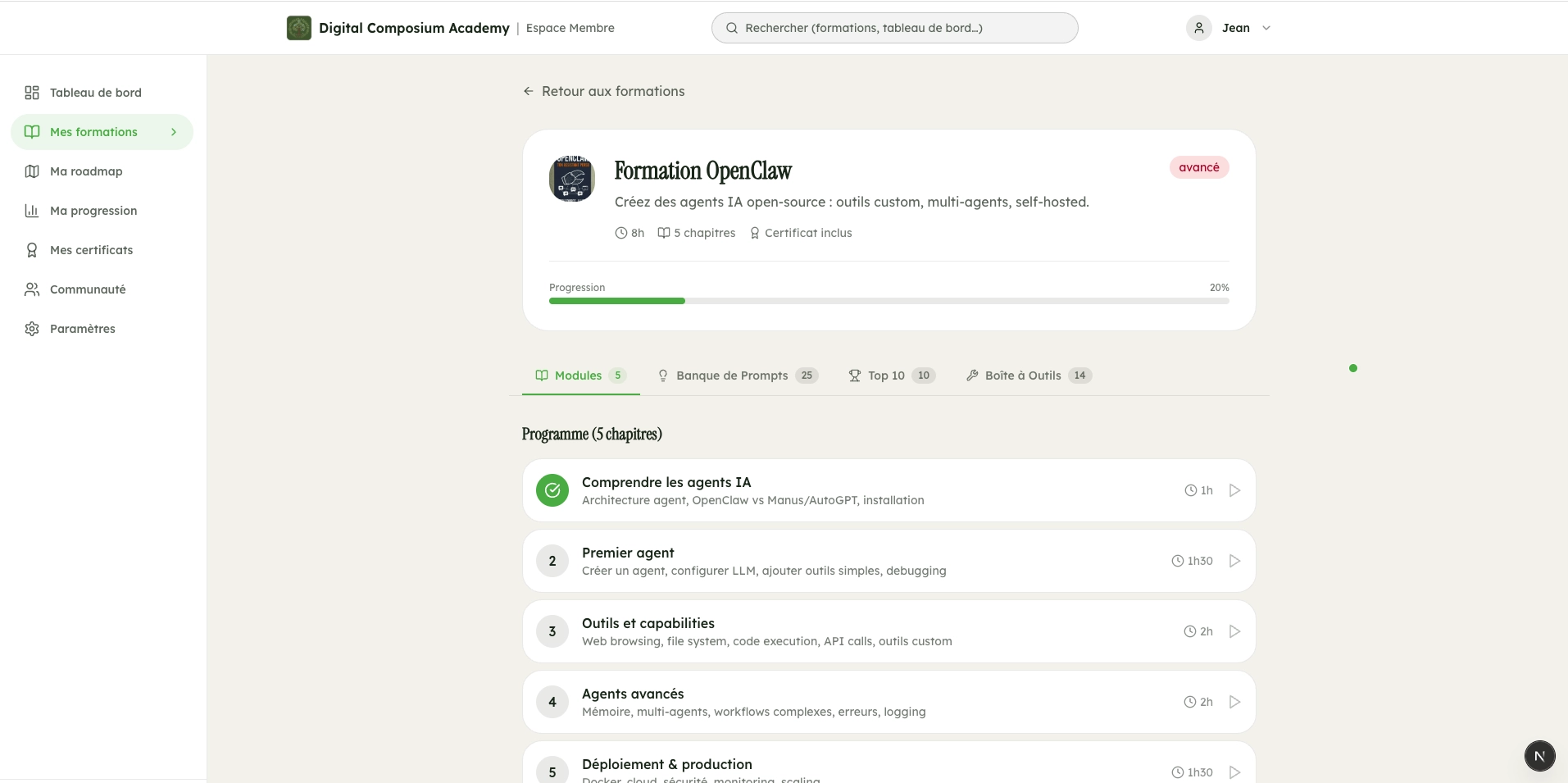 Formation IA OpenClaw - module