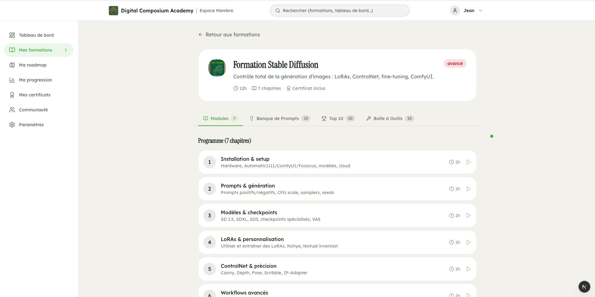 Formation IA Stable Diffusion - module