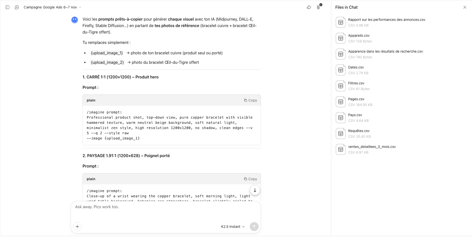 Projet Élodie V. réalisé avec Kimi + Midjourney