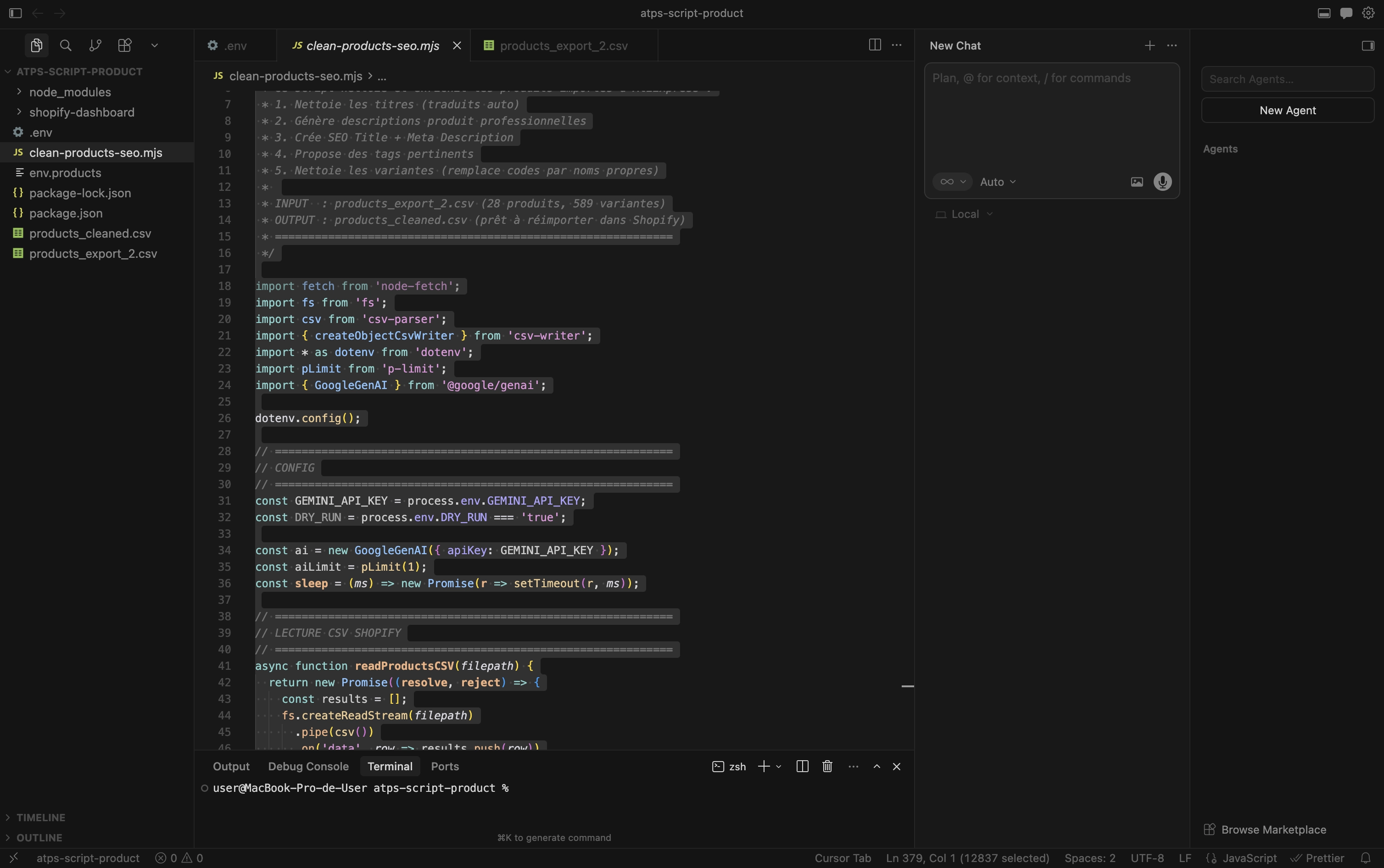 Projet Alexandre T. réalisé avec Cursor + API Gemini